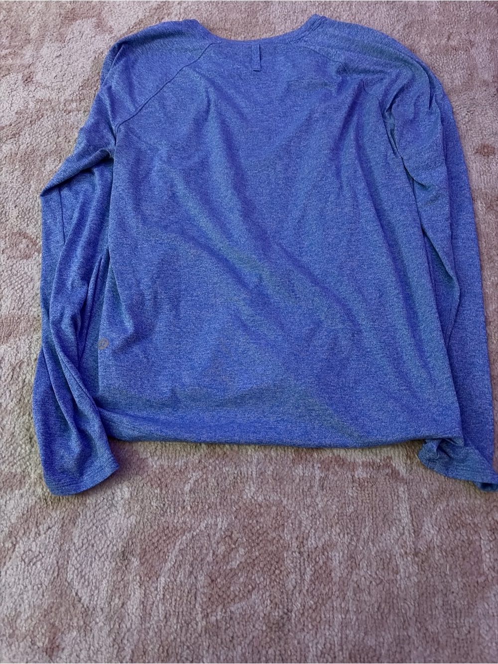 lululemon athletica Heathered Blue Long Sleeve Crew Top